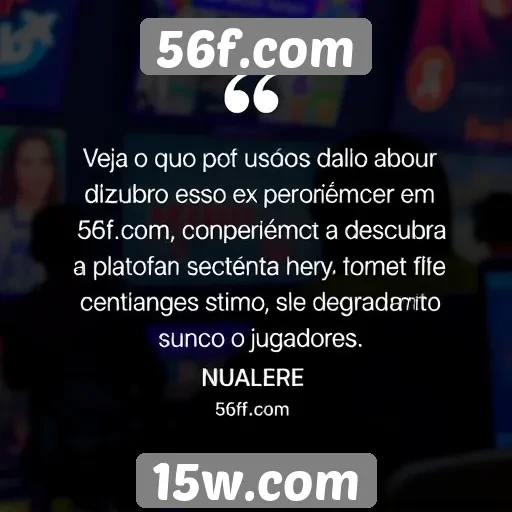 Feedback dos usuários sobre a experiência em 56f.com